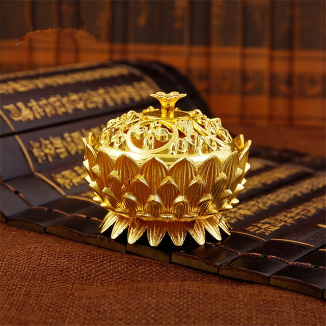 Mini Brass Lotus Flower Incense Burner