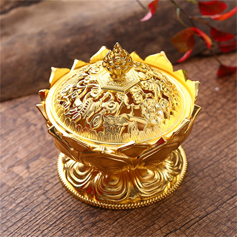 Mini Brass Lotus Flower Incense Burner