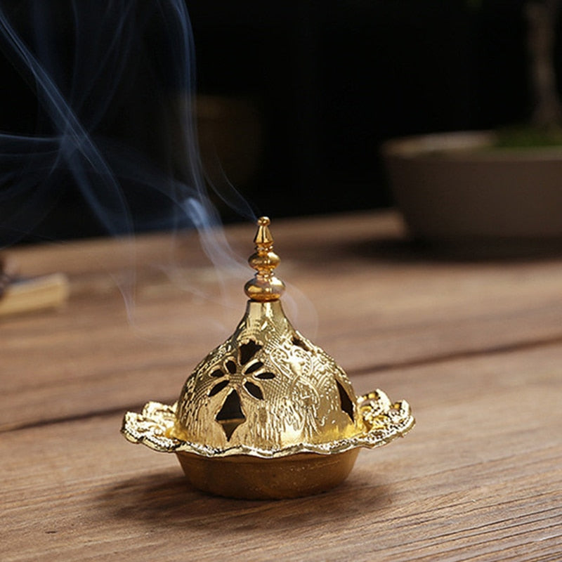 Mini Brass Lotus Flower Incense Burner