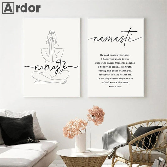 Namaste Woman Yoga Poster